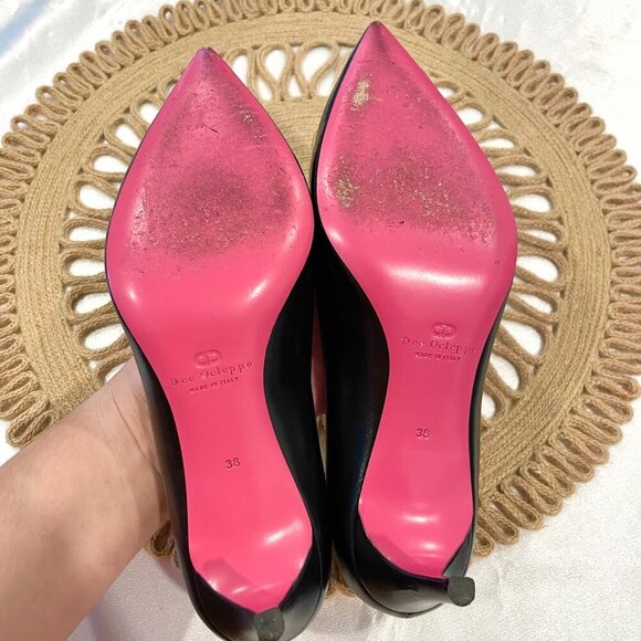 Dee Ocleppo Dee Office Party Logo Pump Black Leather Size EU 38 - Picture 11 of 13
